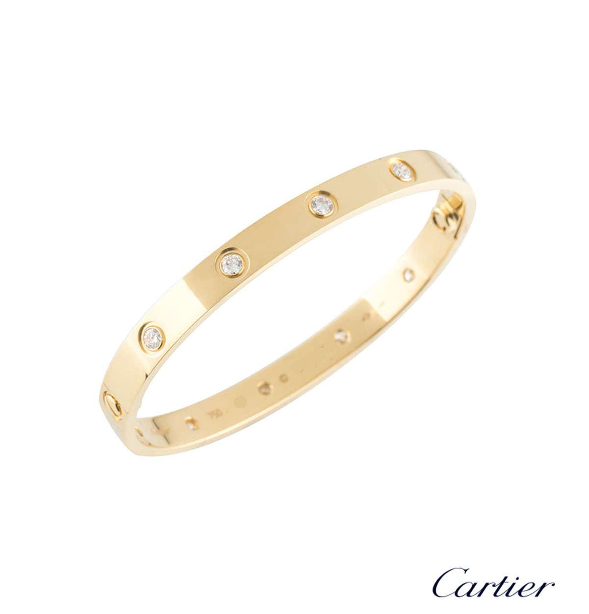 cartier love bracelet 17 yellow gold